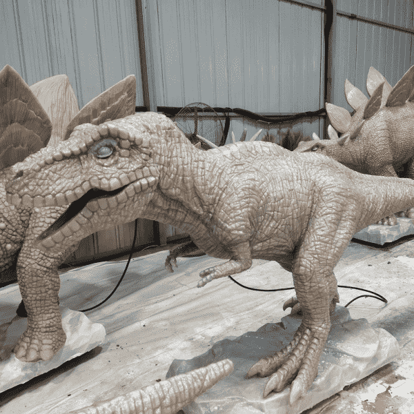 Ahantu ho gukinira Hanze Animatronic Robo Dinosaur T-Rex Head Park (2)