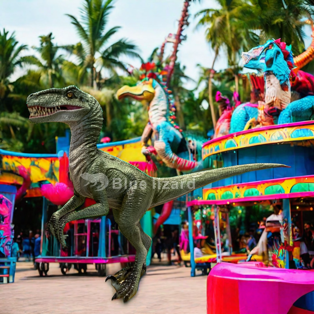 Gidak-on sa Kinabuhi Realistiko nga Velociraptor Animatronic Dinosaur para sa Amusement Park ug School/Playhouse nga Giinspirar sa Jurassic World